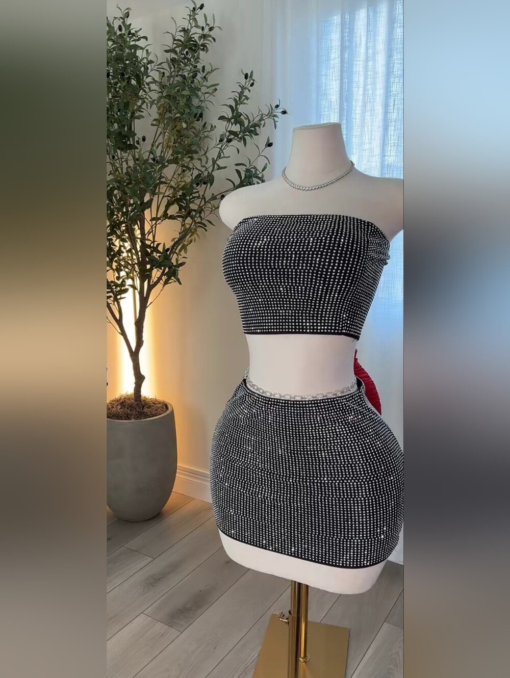 Rhinestone Tube Top Only